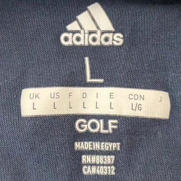 Adidas Mens Logo T-Shirt Blue Short Sleeve Casual Athletic Top Graphic Tee - Picture 3 of 6